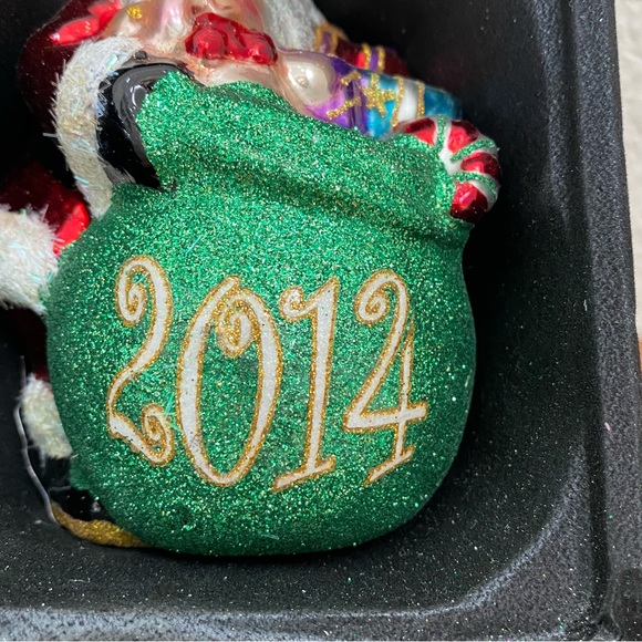 2014 CELEBRATIONS By Christopher RADKO  Mercury Glass Handblown Santa Ornament - Picture 14 of 16